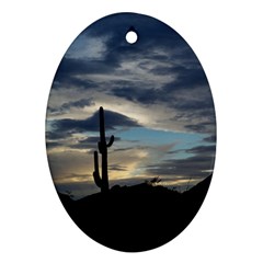 Cactus Sunset Ornament (oval)