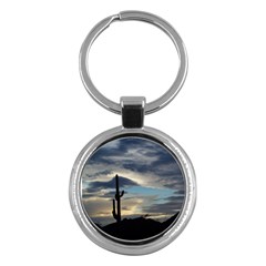 Cactus Sunset Key Chains (round) 