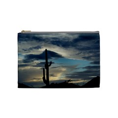 Cactus Sunset Cosmetic Bag (medium)  by JellyMooseBear