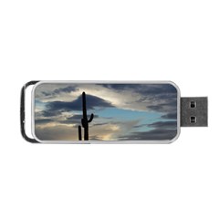 Cactus Sunset Portable Usb Flash (one Side)