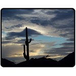 Cactus Sunset Double Sided Fleece Blanket (Medium)  58.8 x47.4  Blanket Front