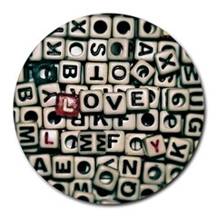 Love Round Mousepads by JellyMooseBear