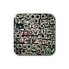 Love Rubber Coaster (square)  by JellyMooseBear