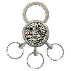 Love 3-ring Key Chains by JellyMooseBear