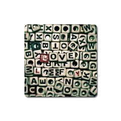 Love Square Magnet by JellyMooseBear