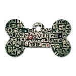 Love Dog Tag Bone (One Side) Front