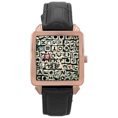 Love Rose Gold Leather Watch 