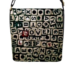 Love Flap Messenger Bag (l)  by JellyMooseBear