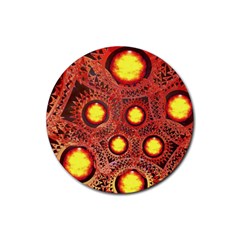 Mechanical Universe Rubber Round Coaster (4 Pack)  by linceazul