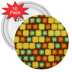 Random Hibiscus Pattern 3  Buttons (10 Pack)  by linceazul