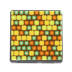 Random Hibiscus Pattern Memory Card Reader (square) by linceazul