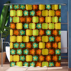 Random Hibiscus Pattern Shower Curtain 60  X 72  (medium)  by linceazul