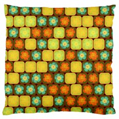 Random Hibiscus Pattern Large Flano Cushion Case (one Side) by linceazul