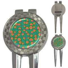 Tiled Circular Gradients 3-in-1 Golf Divots by linceazul