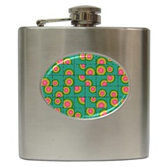 Tiled Circular Gradients Hip Flask (6 Oz) by linceazul