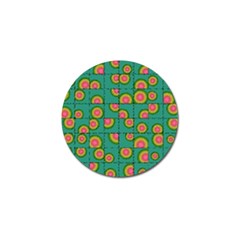 Tiled Circular Gradients Golf Ball Marker