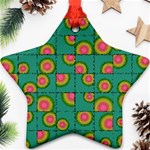 Tiled Circular Gradients Star Ornament (Two Sides) Front