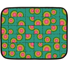 Tiled Circular Gradients Double Sided Fleece Blanket (mini)  by linceazul