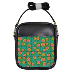 Tiled Circular Gradients Girls Sling Bags