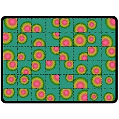 Tiled Circular Gradients Fleece Blanket (large)  by linceazul