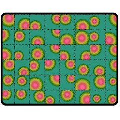 Tiled Circular Gradients Fleece Blanket (medium)  by linceazul