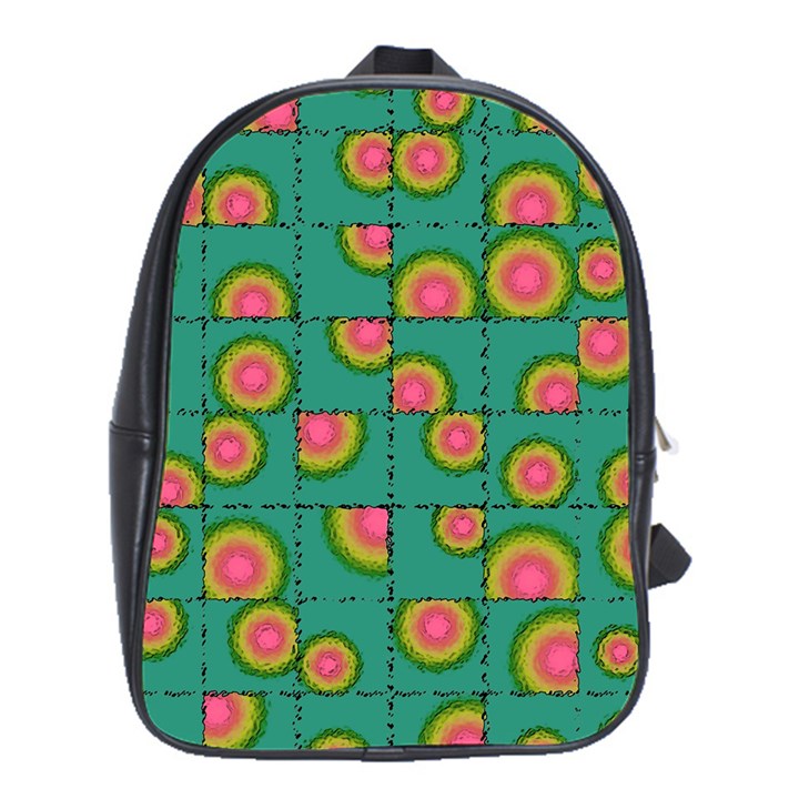 Tiled Circular Gradients School Bags (XL) 