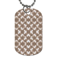 Stylized Leaves Floral Collage Dog Tag (one Side) by dflcprints