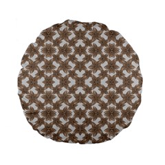 Stylized Leaves Floral Collage Standard 15  Premium Flano Round Cushions by dflcprints