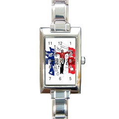 Marine Le Pen Rectangle Italian Charm Watch by Valentinaart