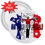 Marine Le Pen 3  Buttons (10 pack)  Front