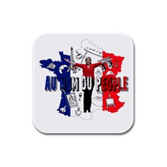 Marine Le Pen Rubber Square Coaster (4 Pack)  by Valentinaart