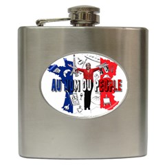 Marine Le Pen Hip Flask (6 Oz) by Valentinaart