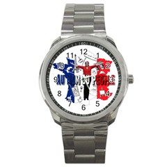 Marine Le Pen Sport Metal Watch by Valentinaart