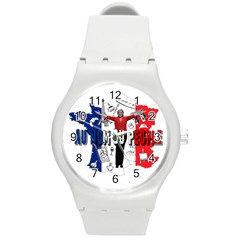 Marine Le Pen Round Plastic Sport Watch (m) by Valentinaart