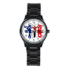 Marine Le Pen Stainless Steel Round Watch by Valentinaart