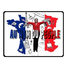 Marine Le Pen Double Sided Fleece Blanket (small)  by Valentinaart