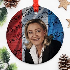 Marine Le Pen Ornament (round) by Valentinaart