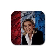 Marine Le Pen Rubber Square Coaster (4 Pack)  by Valentinaart