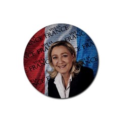 Marine Le Pen Rubber Coaster (round)  by Valentinaart