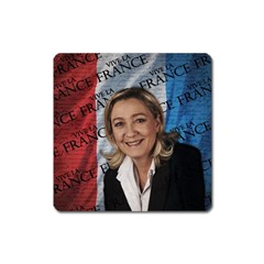 Marine Le Pen Square Magnet by Valentinaart