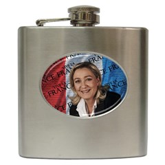 Marine Le Pen Hip Flask (6 Oz) by Valentinaart