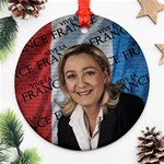 Marine Le Pen Round Ornament (Two Sides) Back