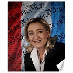 Marine Le Pen Canvas 16  X 20   by Valentinaart