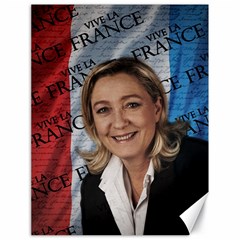 Marine Le Pen Canvas 18  X 24   by Valentinaart