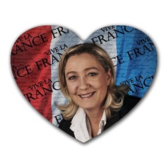 Marine Le Pen Heart Mousepads by Valentinaart