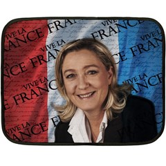 Marine Le Pen Double Sided Fleece Blanket (mini)  by Valentinaart