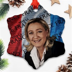 Marine Le Pen Ornament (snowflake) by Valentinaart