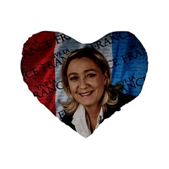 Marine Le Pen Standard 16  Premium Heart Shape Cushions by Valentinaart