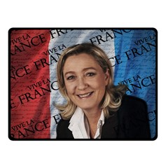 Marine Le Pen Double Sided Fleece Blanket (small)  by Valentinaart