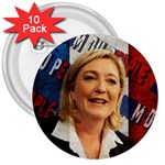 Marine Le Pen 3  Buttons (10 pack)  Front